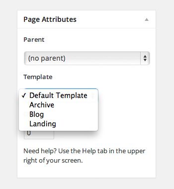 Assign a Page Template