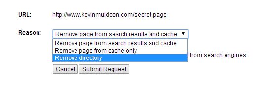 Reason for Removing URL's From Google