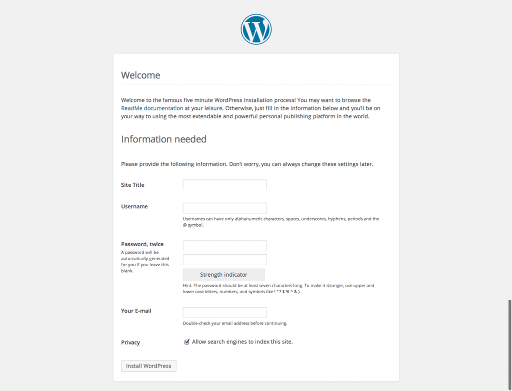 wordpress-5min-install