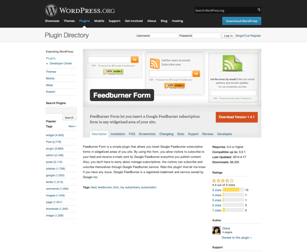 Feedburner Form Plugin