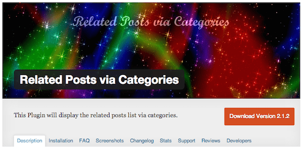 Related Posts via Categories Plugin