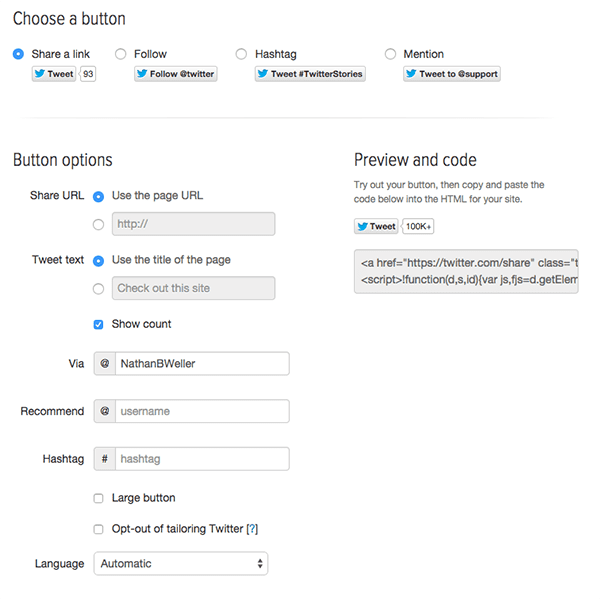 Twitter-Buttons-Example