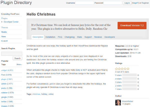 WordPress Christmas Plugins - Hello Christmas