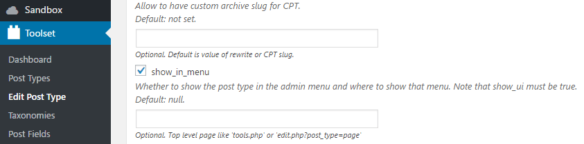 Changing the location for your custom post type's tab.