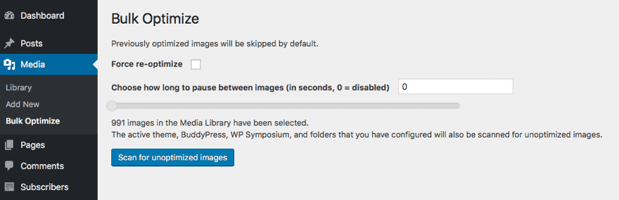 Bulk Optimize Images with EWWW