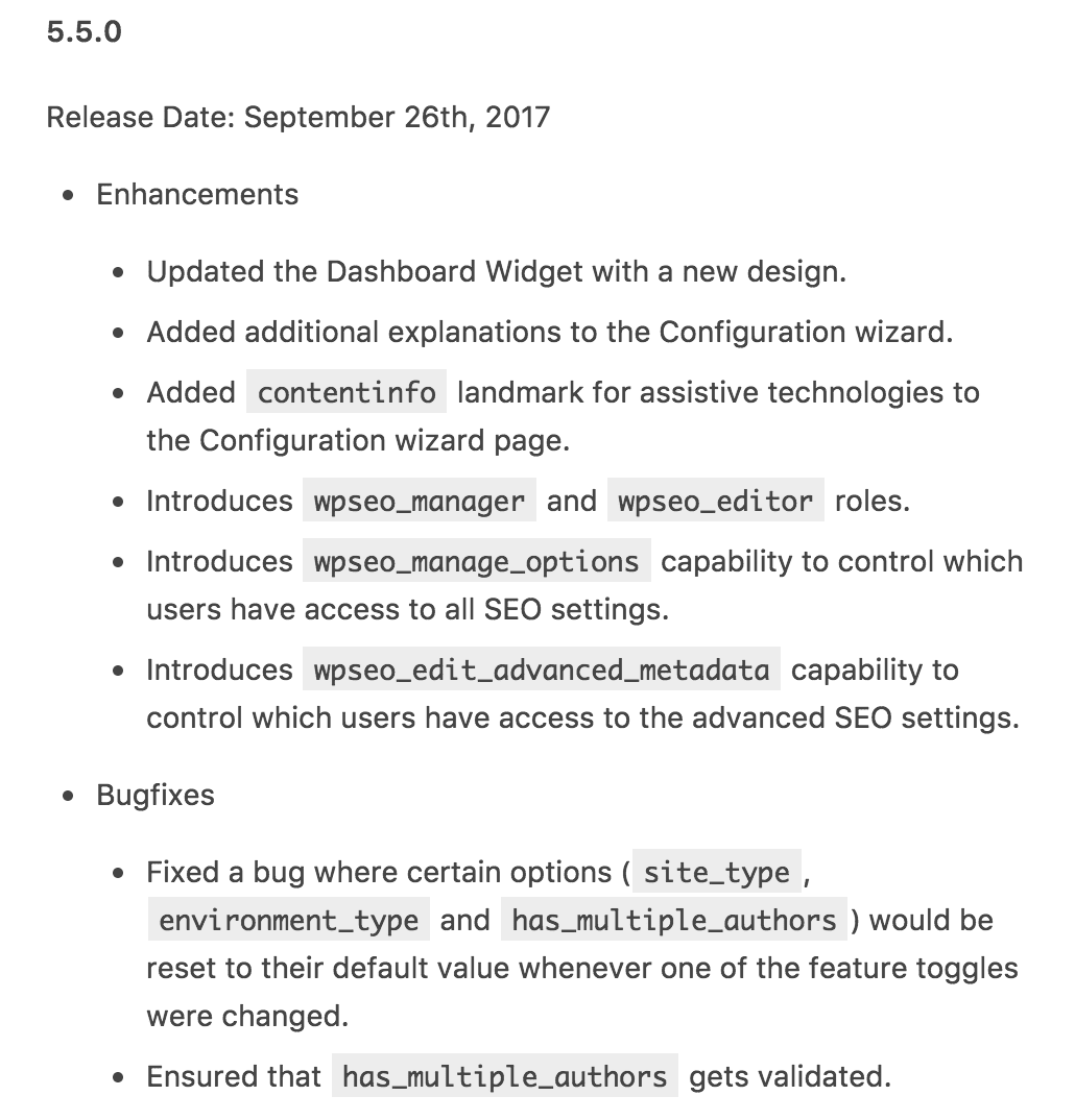 changelog
