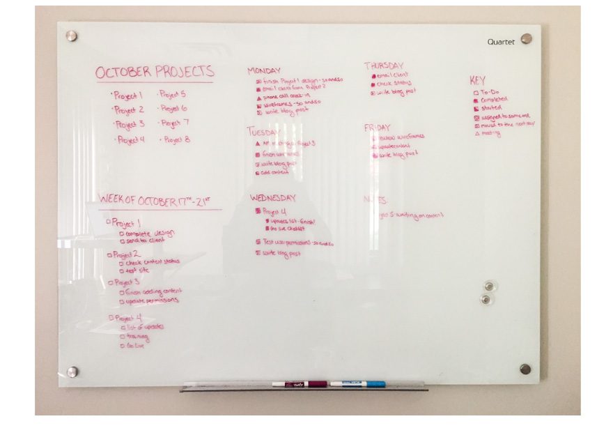 Corrine Soave Bullet Journal Whiteboard