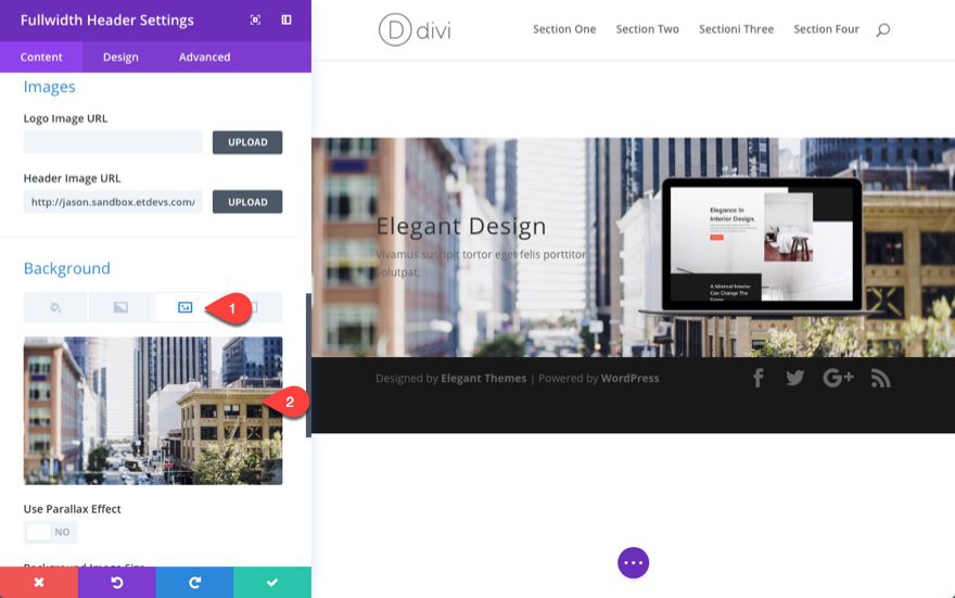 fullscreen section bg image