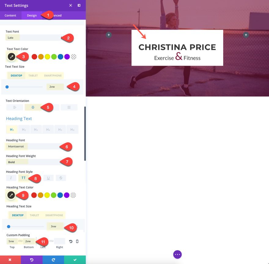 navigation header title design
