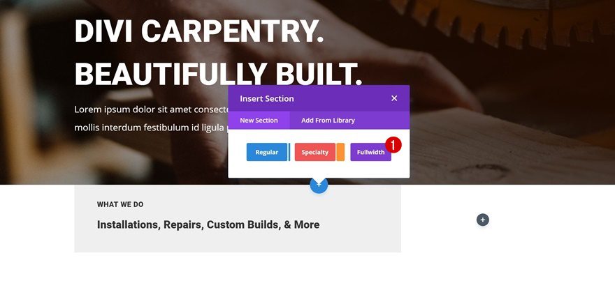 fullwidth menu module