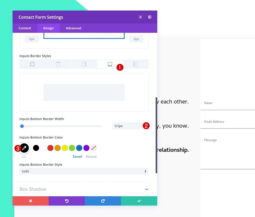 divi contact form module designs