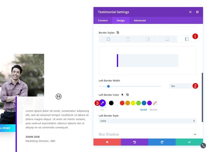 divi testimonial module