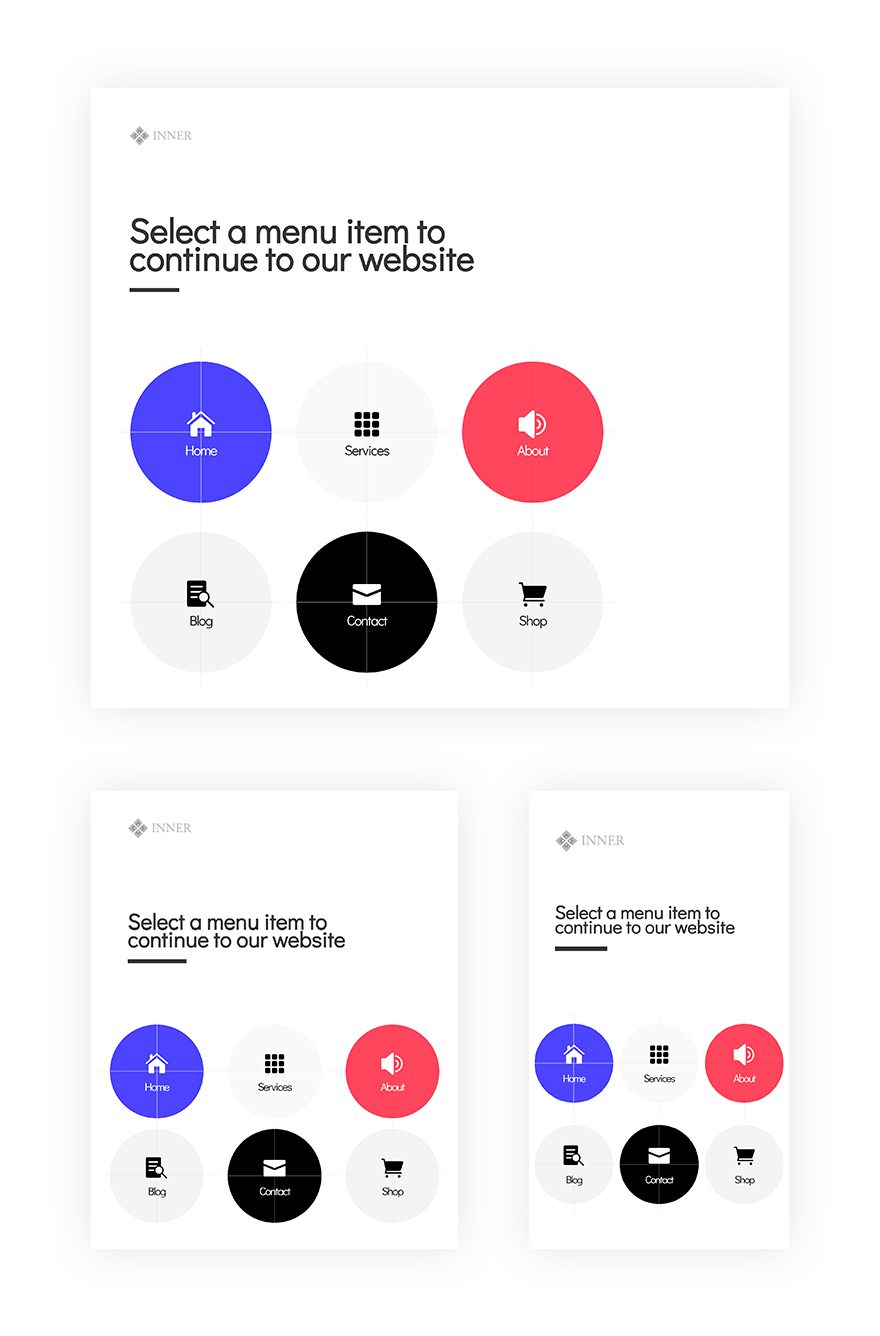 icon navigation page