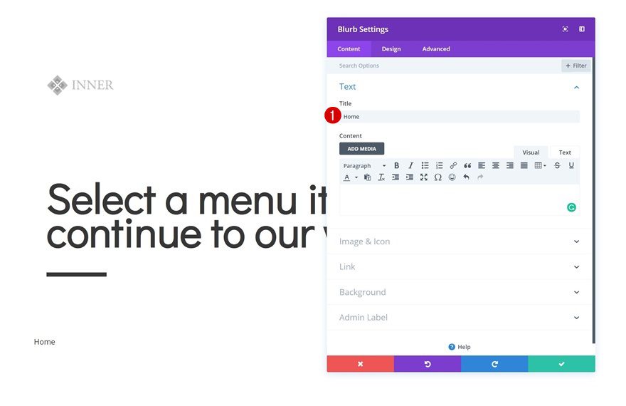 icon navigation page