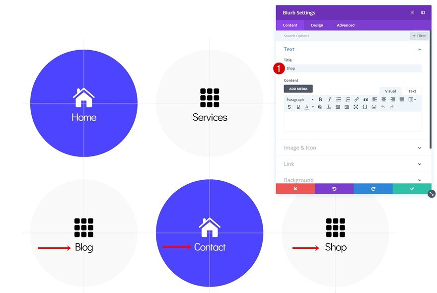 icon navigation page
