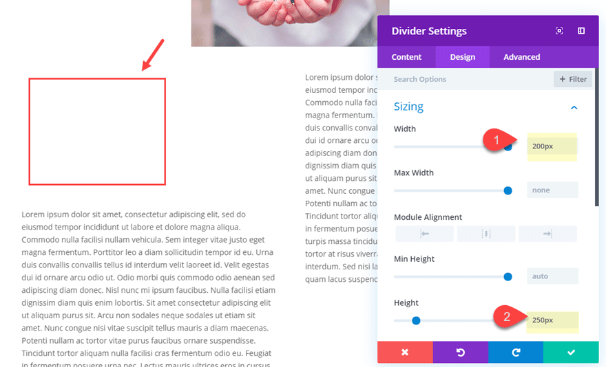 Divi wrap text around images