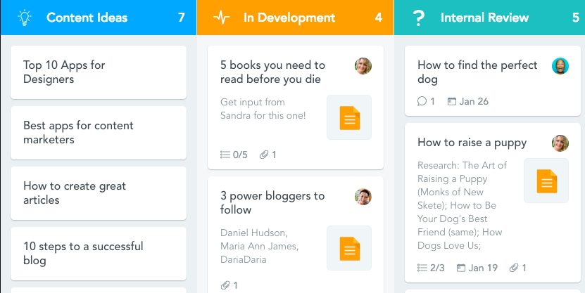 An example of a content planner.