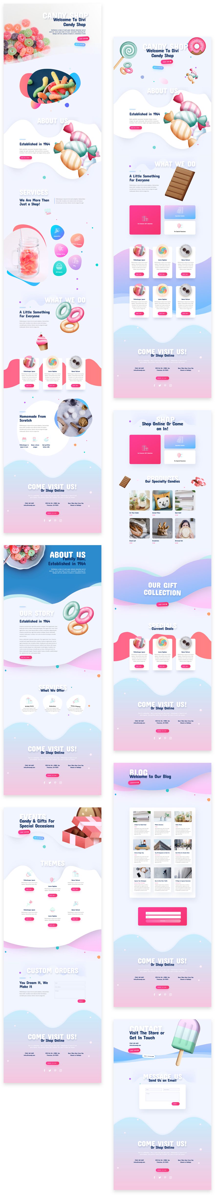 Divi Candy Store layout pack