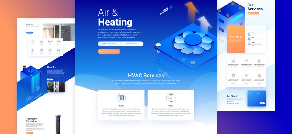 Get a Free HVAC Layout Pack for Divi
