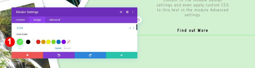 divider color settings