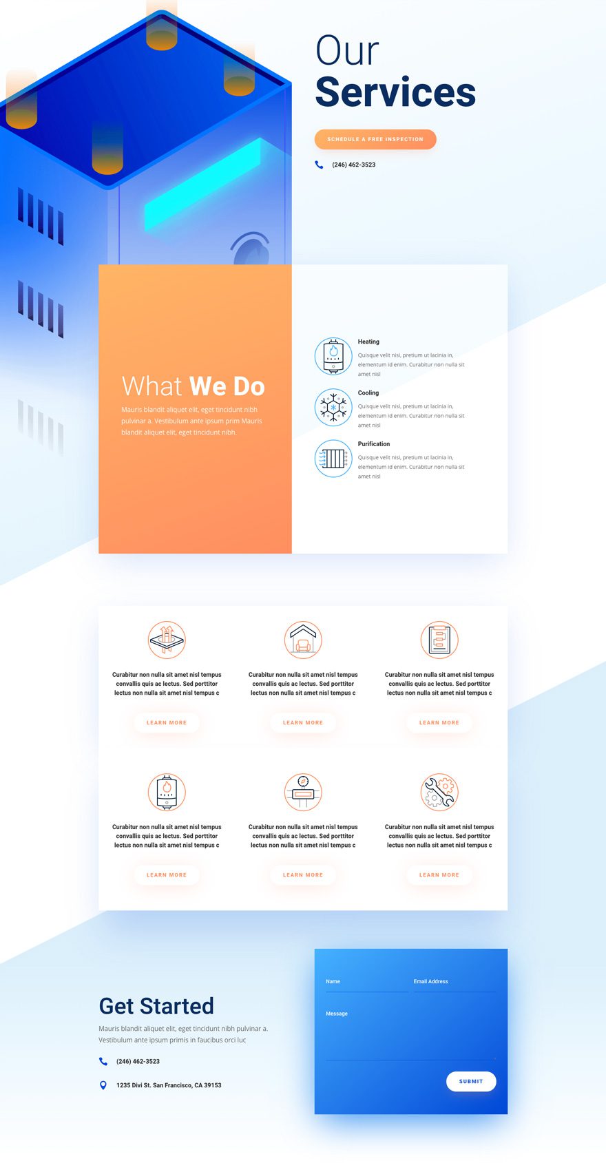 divi hvac layout pack