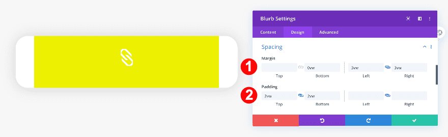 margin and padding icon