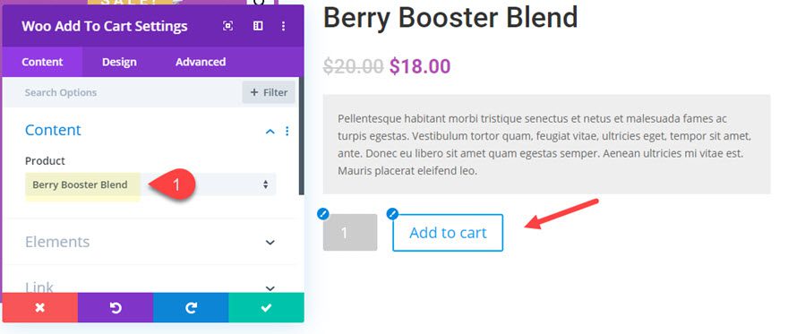 divi featured product section