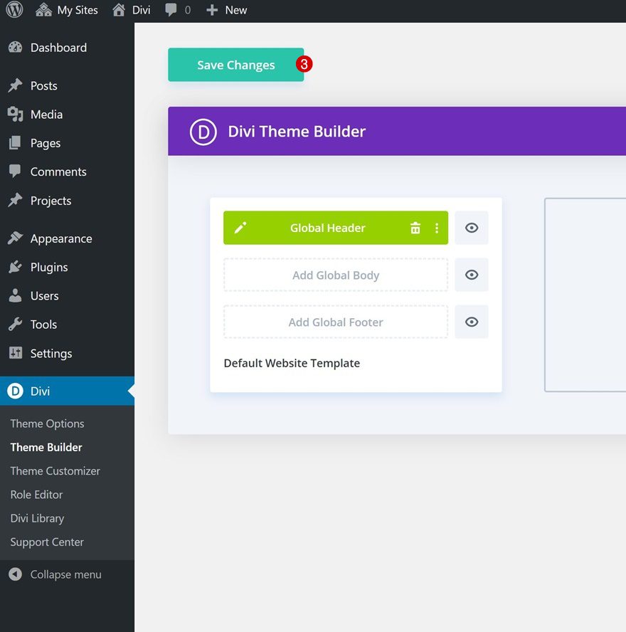 fullscreen global header