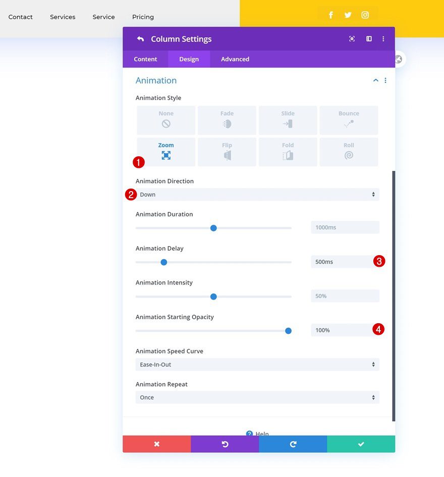 animated global header