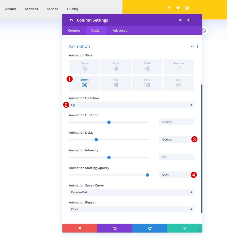 animated global header