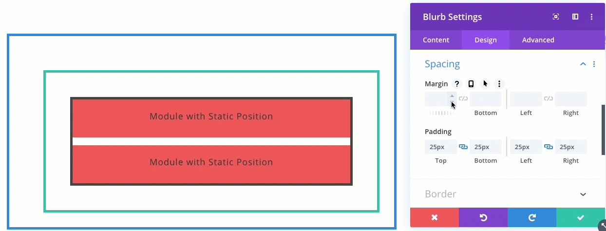 Relative Position in Divi