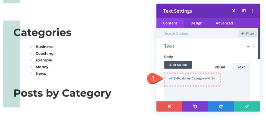 divi html sitemap page