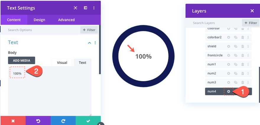 animated circle counters on scroll