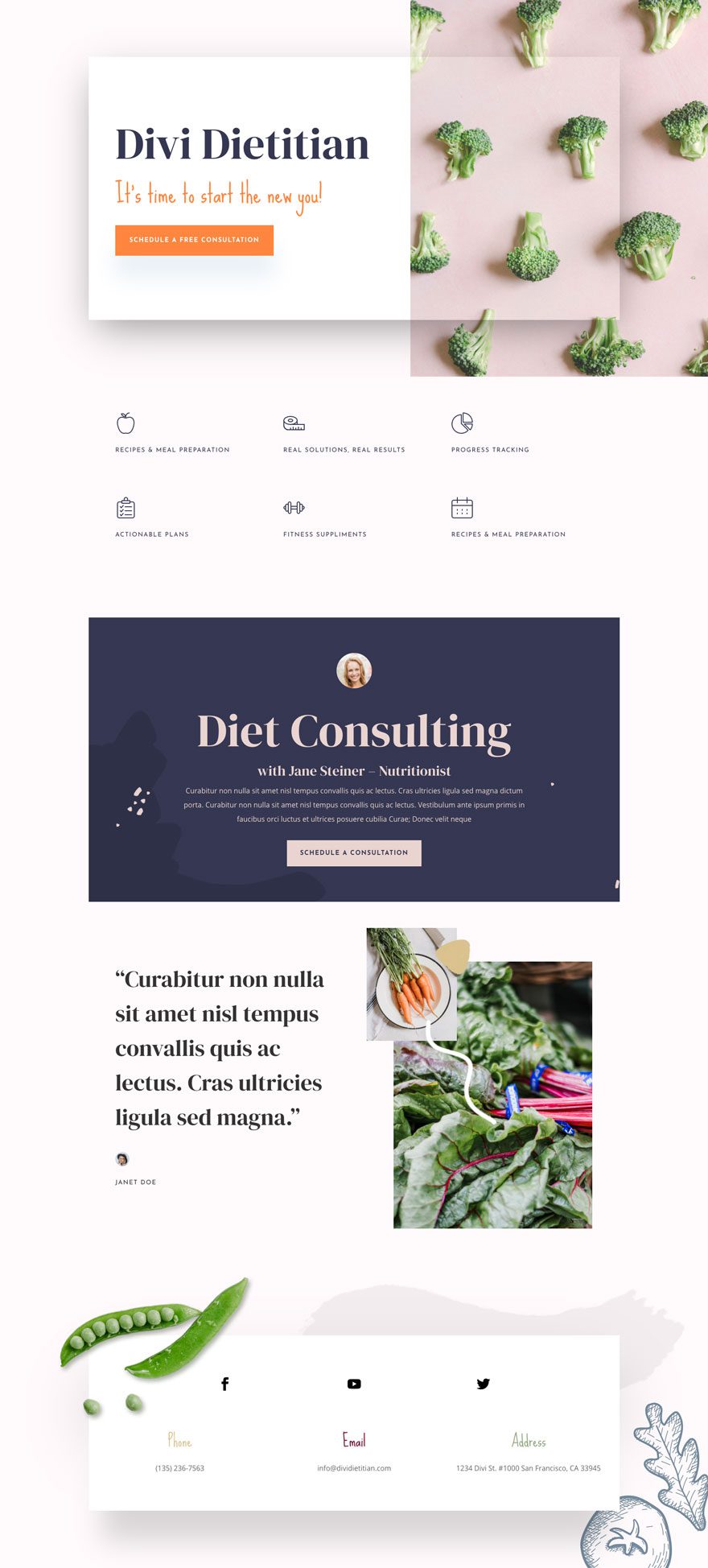 divi dietitian layout pack