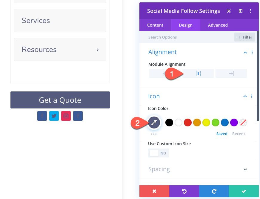 divi vertical navigation menu and header
