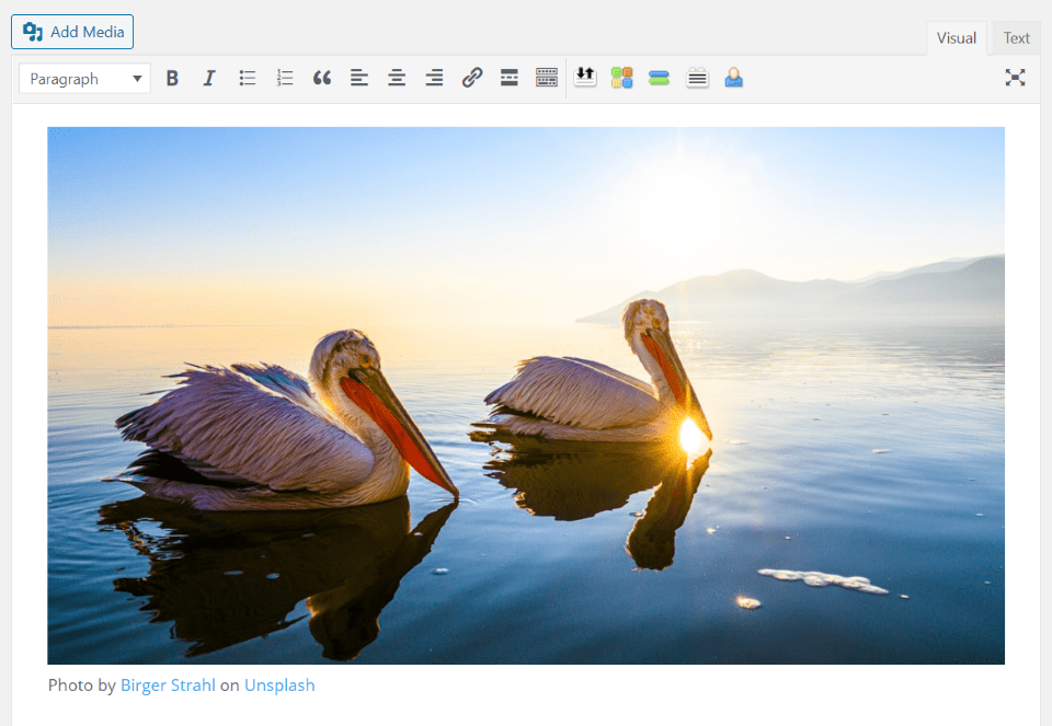 Unsplash with the Classic Editor