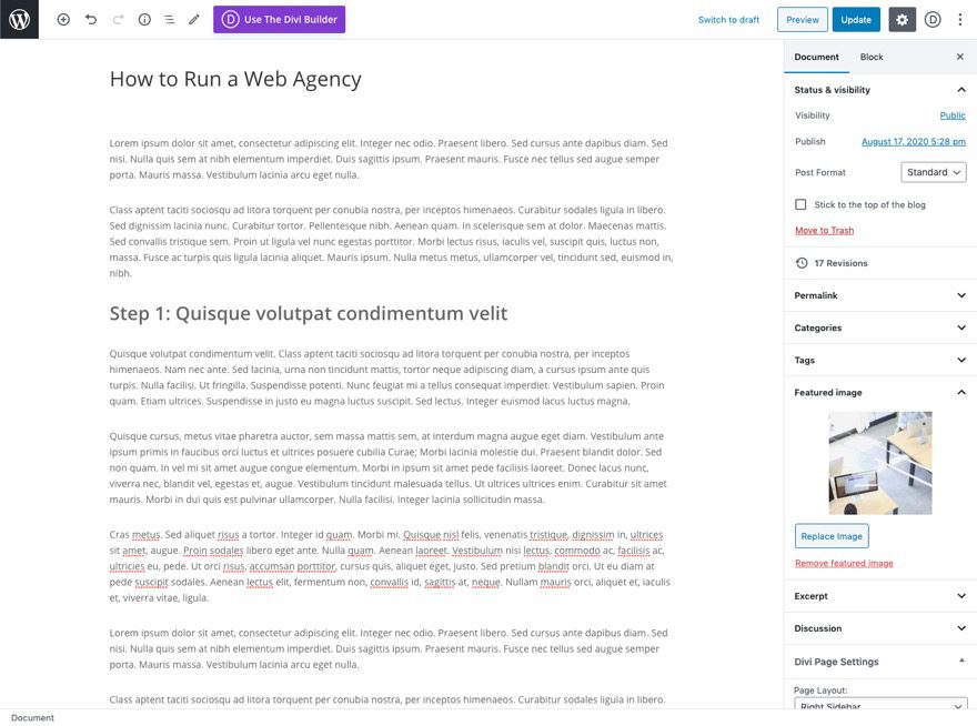 global presets with divi layout block