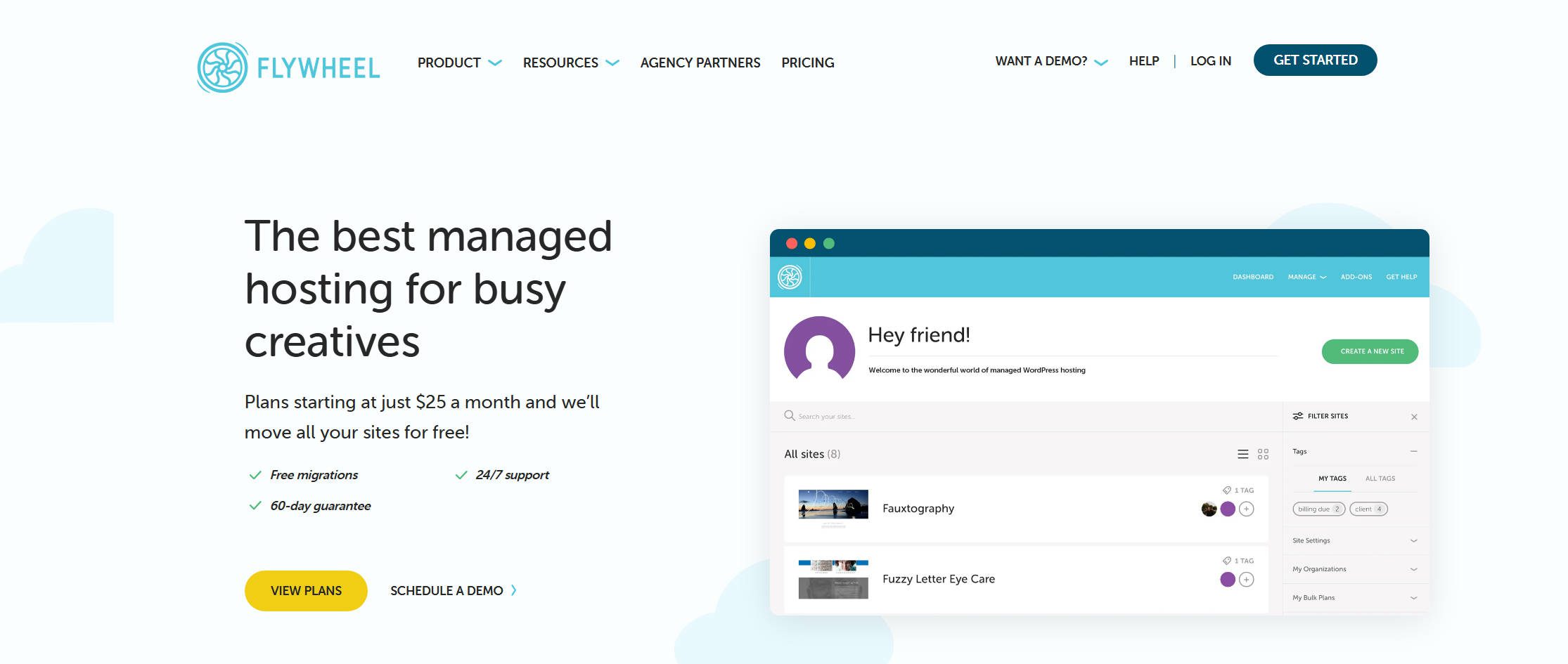 Flywheel Hosting Homepage Feb 2025