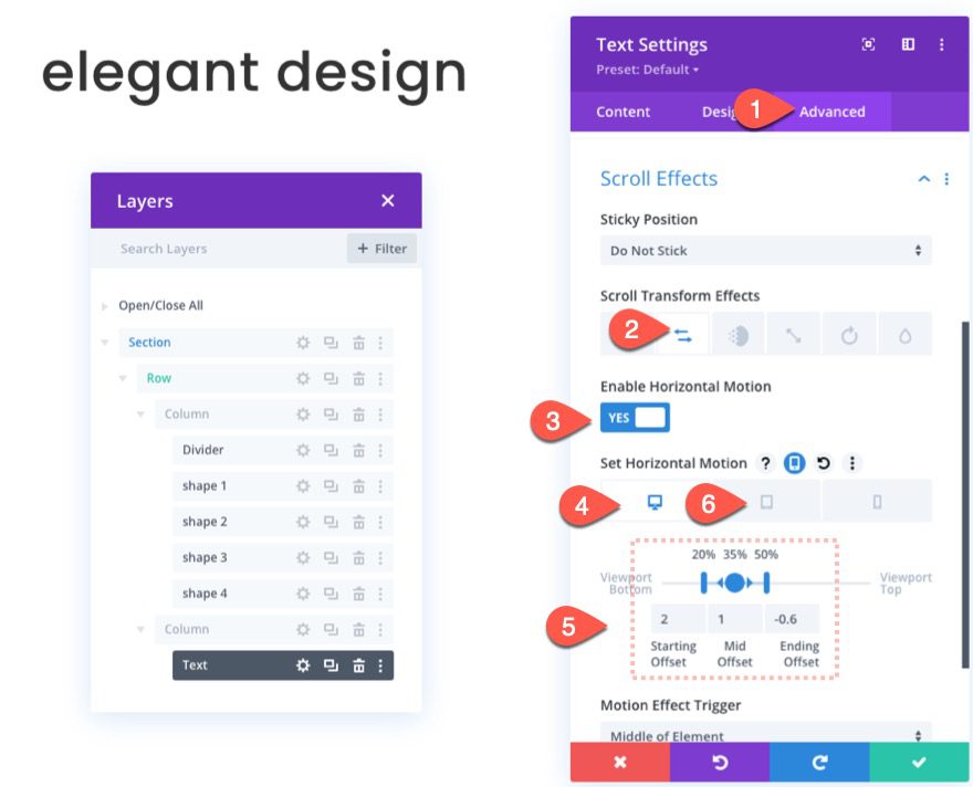 animate css shapes in divi