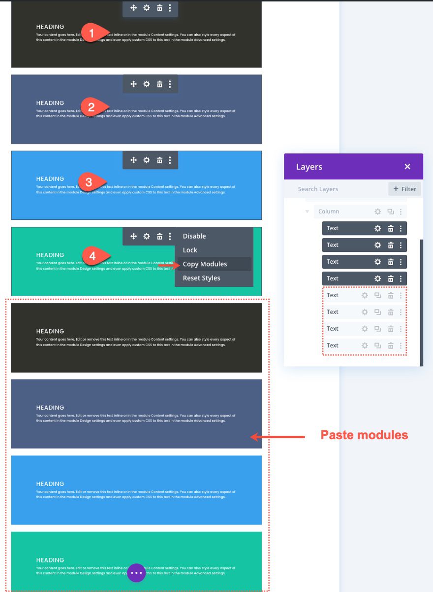 css grid layout for divi modules