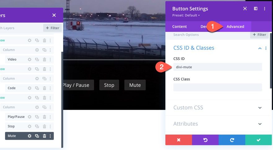 divi custom html5 video controls