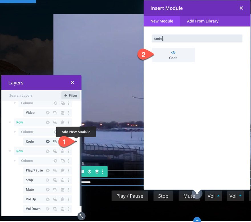 divi custom html5 video controls