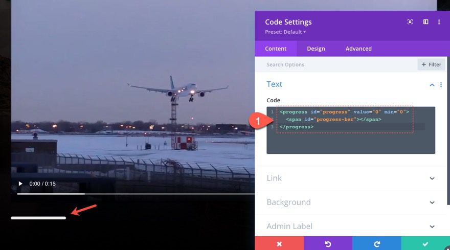 divi custom html5 video controls