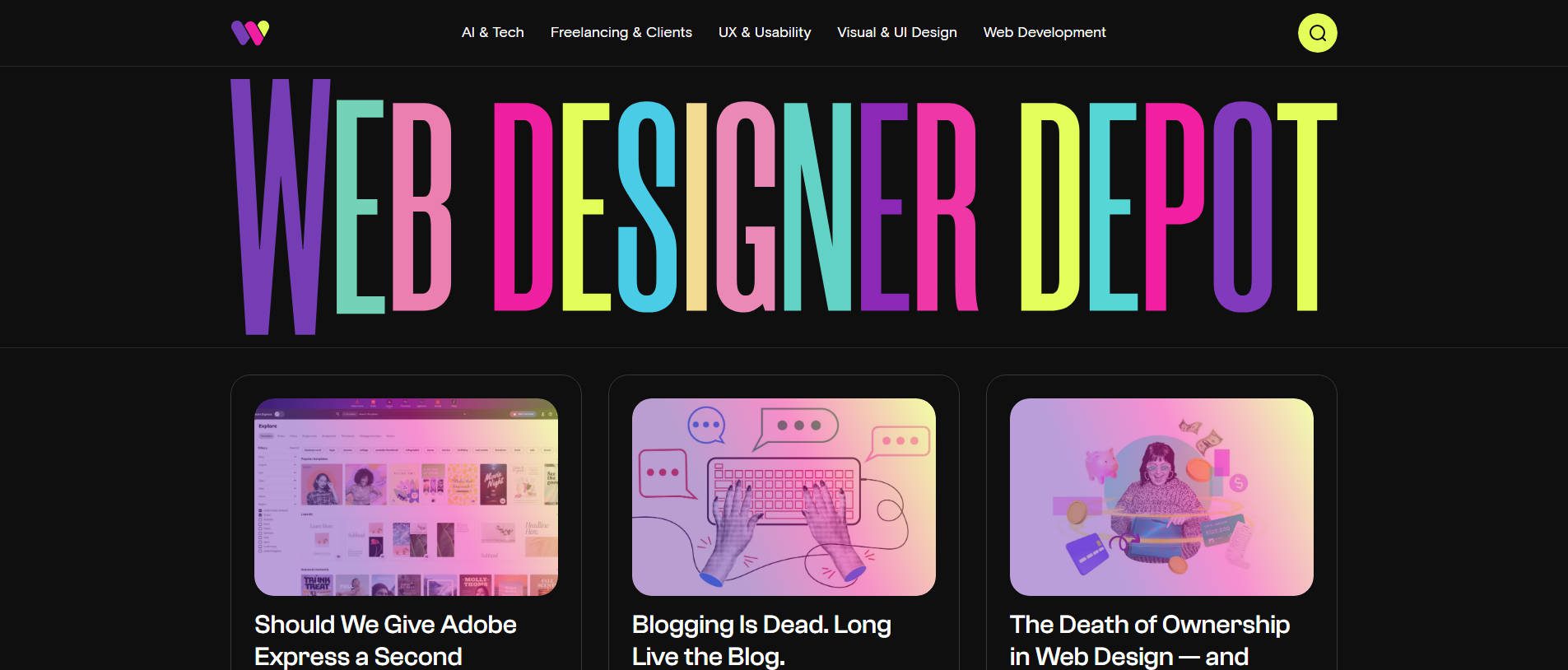 Web Designer Depot Homepage Jan 2026