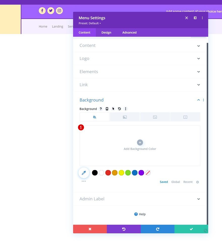 logo primary secondary menu bar