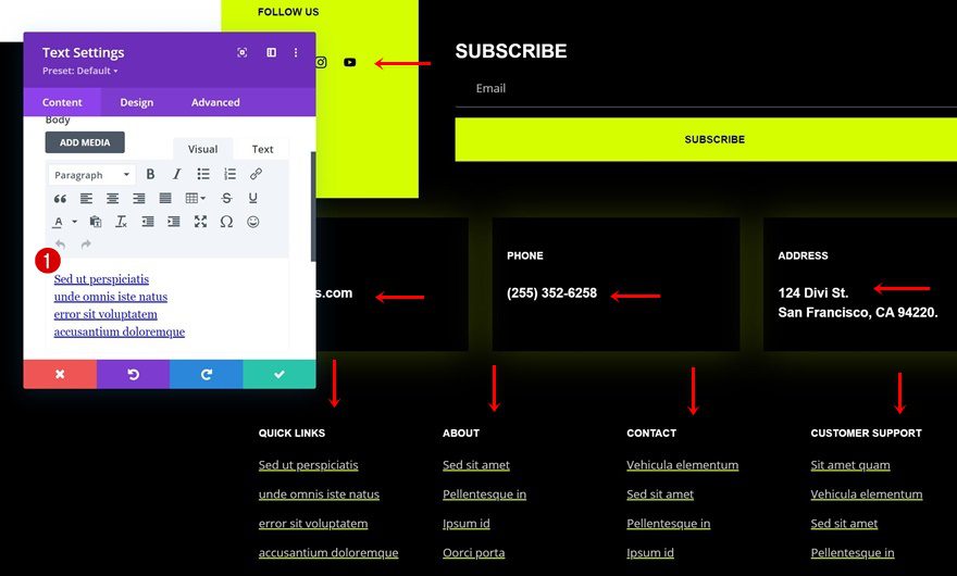 tennis club header footer