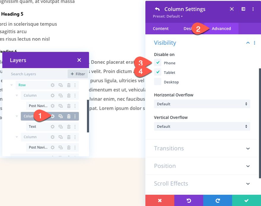 divi sticky post navigation bar