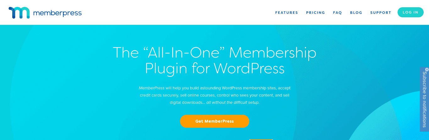 The MemberPress website.