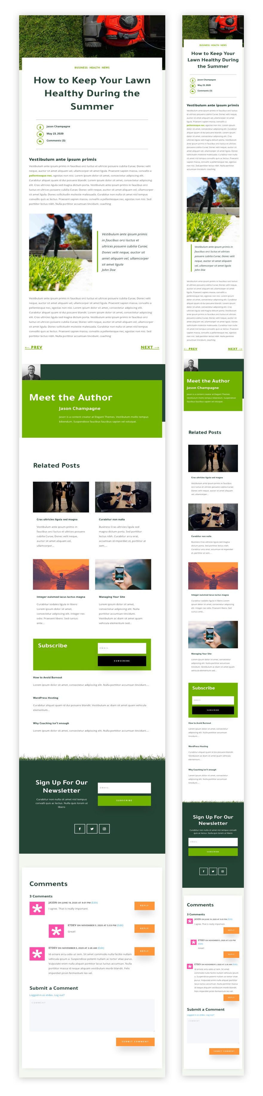 landscape maintenance blog post template