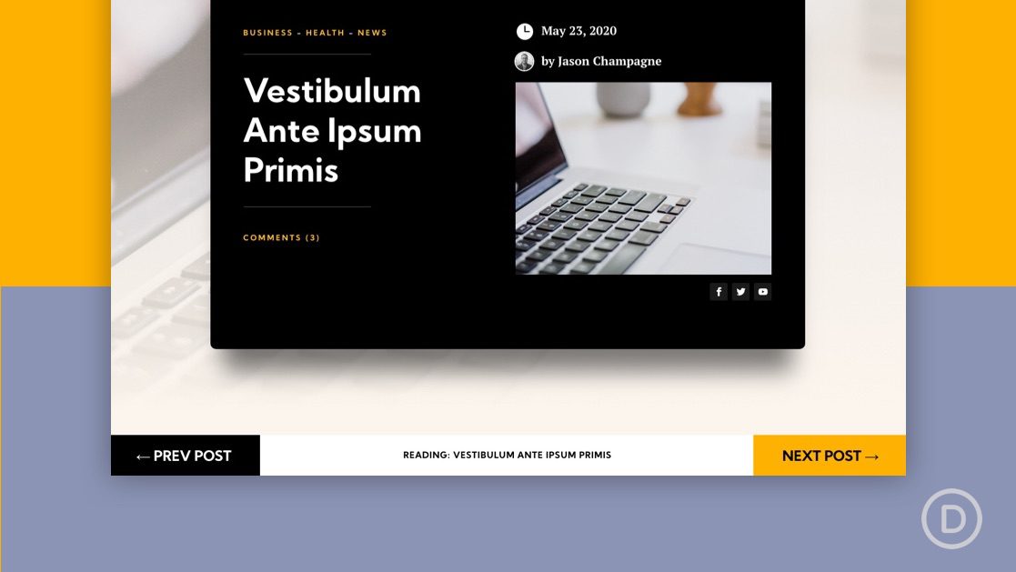 How to Create a Sticky Post Navigation Bar in Divi
